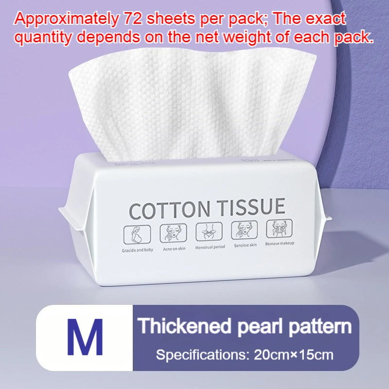 50/100Pcs Disposable Cotton Face Towels – Soft & Additive-Free Disposable Face Towels Babs 120g (100pcs)