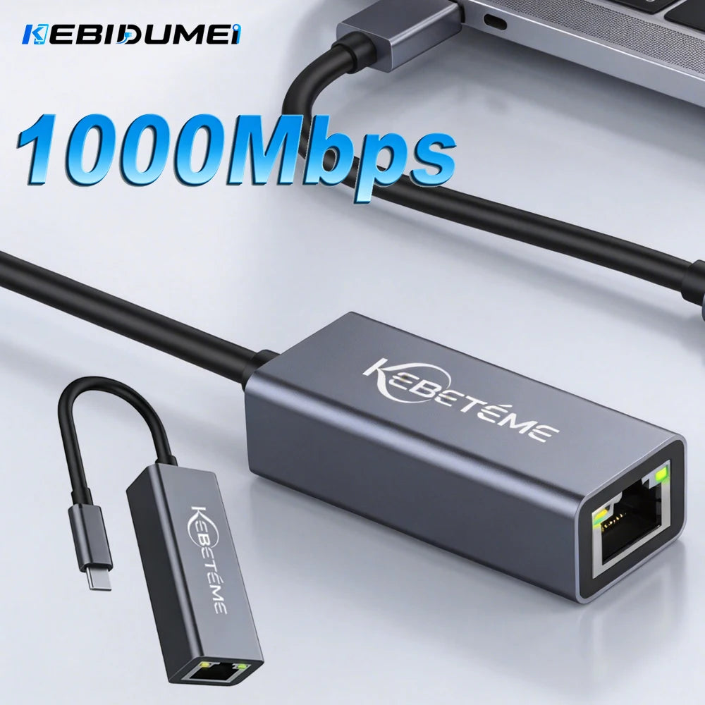 USB 3.0 to RJ45 Gigabit Ethernet Adapter 1000Mbps – KEBIDUMEI USB Ethernet Adapter Babs