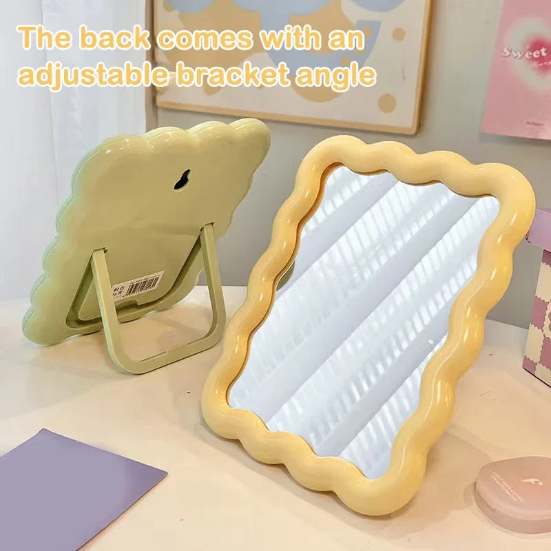 Corrugated Foldable Makeup Mirror – Portable Desktop & Compact Compact Makeup Mirror Babs