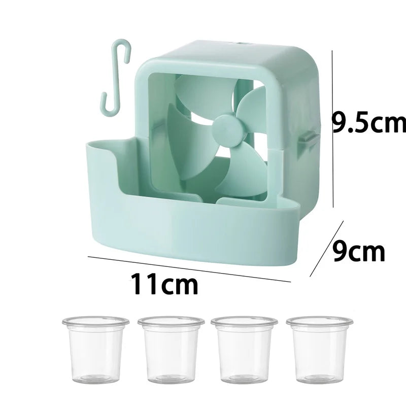 Hanging Fan Ice Cooling Box Attachment with 4 Ice Cups Fan Cooling Accessory Babs