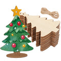 DIY Unfinished Wood Christmas Tree Ornaments – Kids Craft Set DIY Craft Ornament Kit Babs Xmas Tree 10Pcs