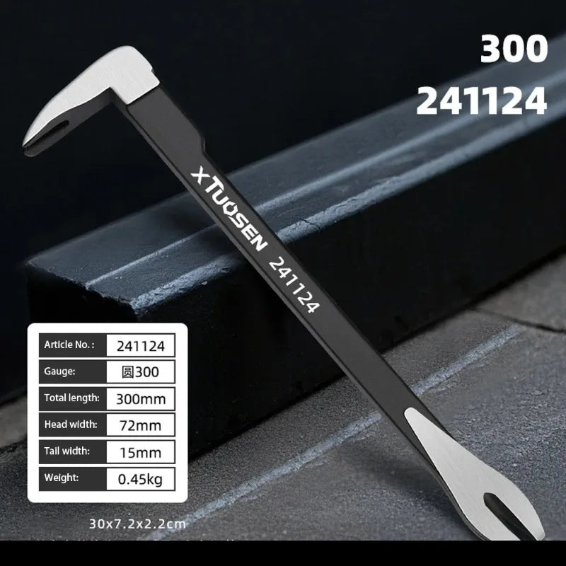 Dual End Pry Bar & Nail Puller – Carbon Steel Crowbar Tool Pry Bar Crowbar Babs