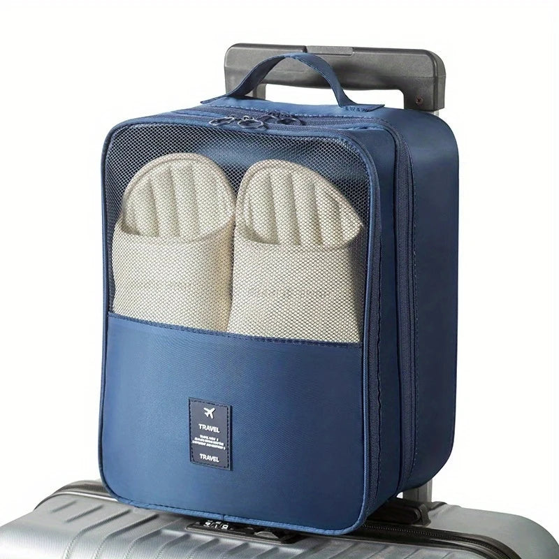 Travel Shoe Bags – Holds 3 Pairs | Carry-On Luggage Organizer Travel Shoe Bags Babs Navy blue