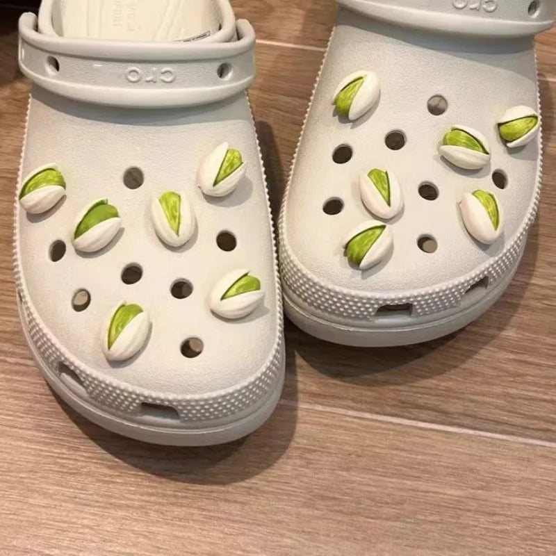 Pistachio Croc Charms – Funny DIY Shoe Ornaments & Decor Shoe Charm Babs