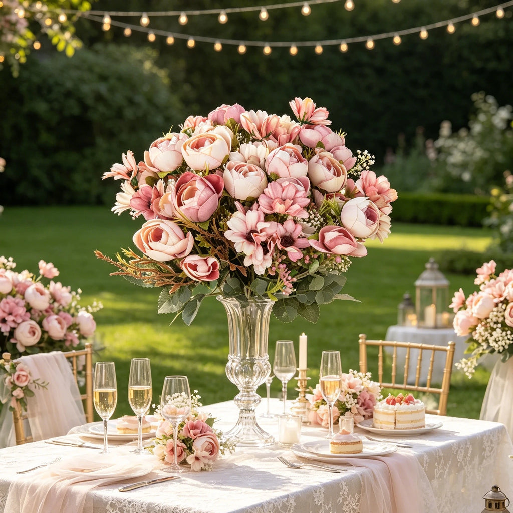 Artificial Silk Peony Bouquet | Wedding & Home Décor Flowers Artificial Flower Bouquet Babs