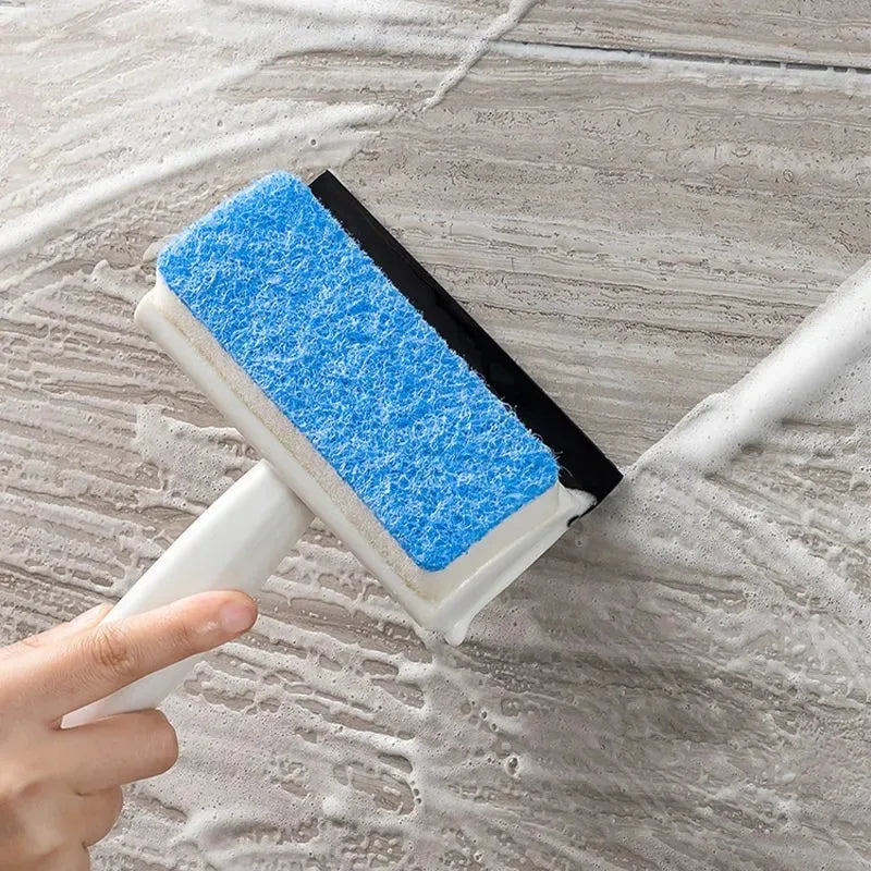 Double-Sided Glass Cleaning Brush & Bathroom Squeegee Bathroom Cleaning Brush Babs