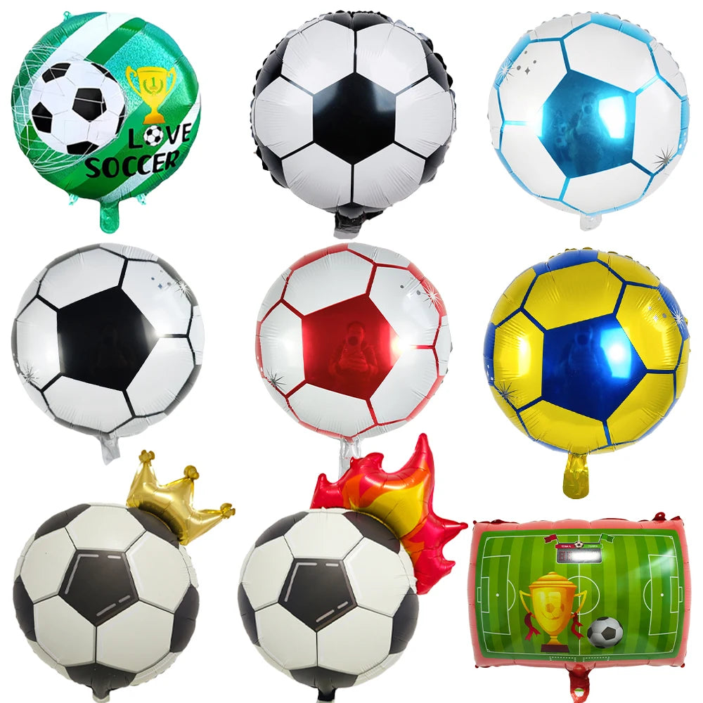 Soccer Foil Balloons 18" | Football Party Décor 5 or 10 Pack Party Foil Balloons Babs