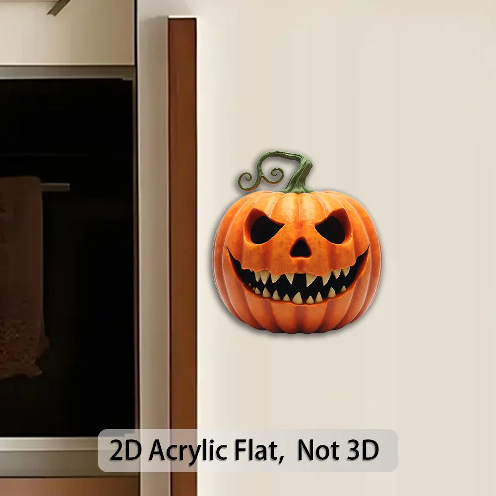 2D Acrylic Jack-O-Lantern Ornament | Halloween Pumpkin Decor Halloween Ornament Babs