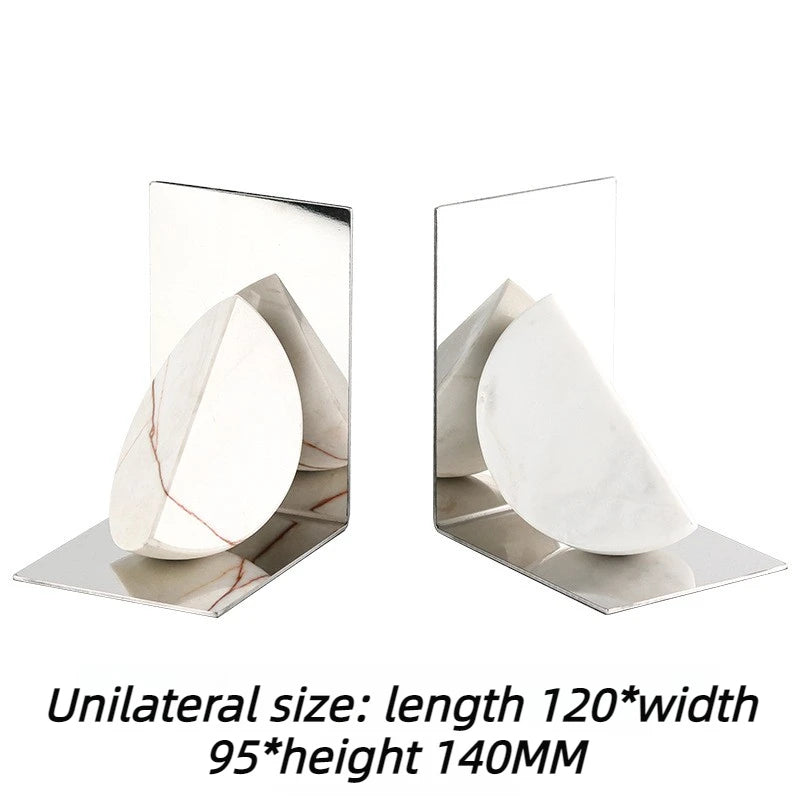 Marble Bookend Ornament | Modern Home & Office Desk Decor Marble Bookend Ornament Babs Ornament