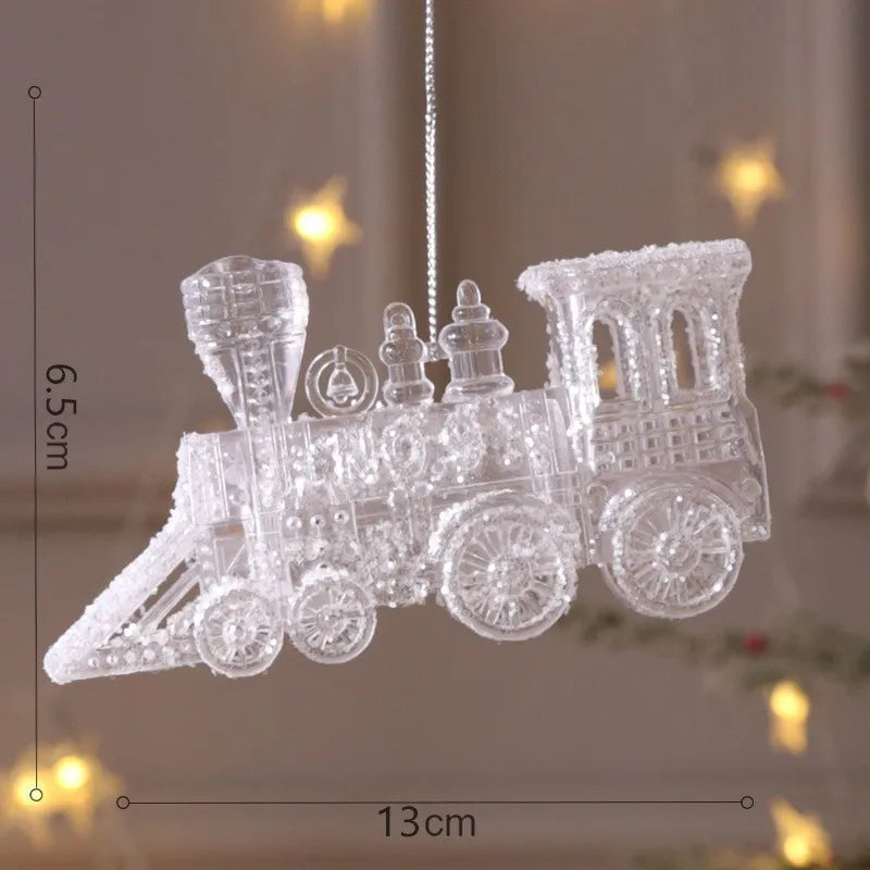 Crystal Acrylic Snowflake Christmas Tree Pendant Ornaments Christmas Tree Ornament Babs D 1PC