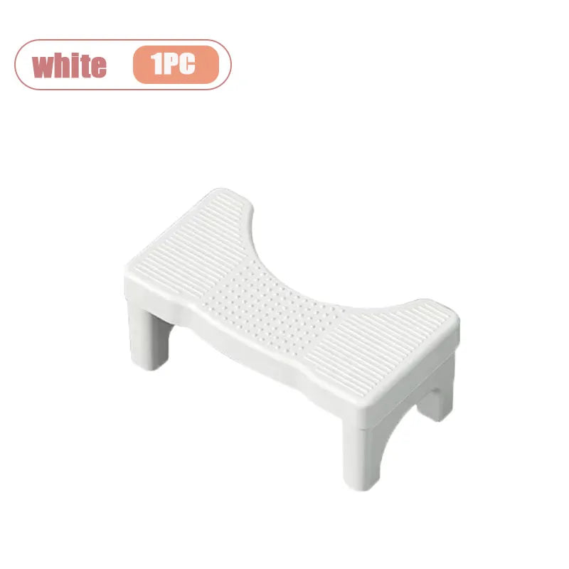 Toilet Step Stool – Ergonomic Squatting Foot Rest for All Ages Toilet Step Stool Babs White