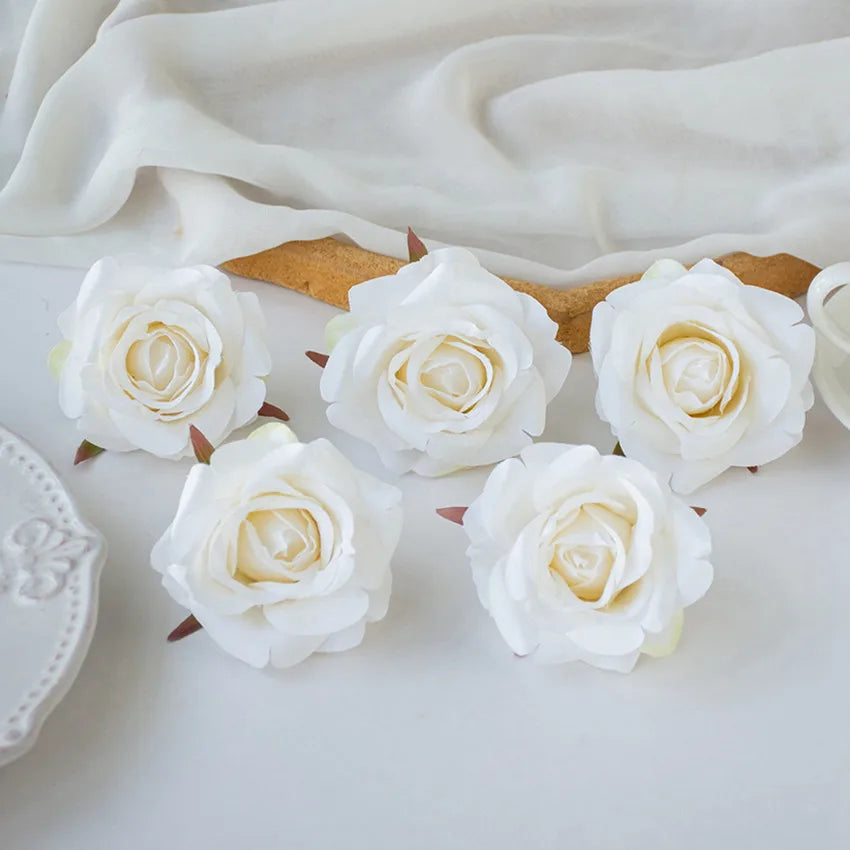 Silk Rose Artificial Flowers for Wedding & Home Décor (10/20 Pcs) Artificial Silk Flowers Babs color 4 10 pcs