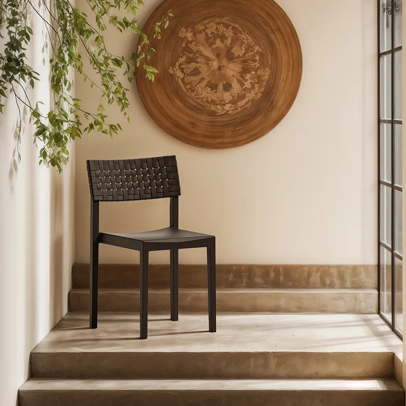 Modern Nordic Rattan-Style Dining Chairs, Set of 2 – Minimalist Dining Chair Set Babs