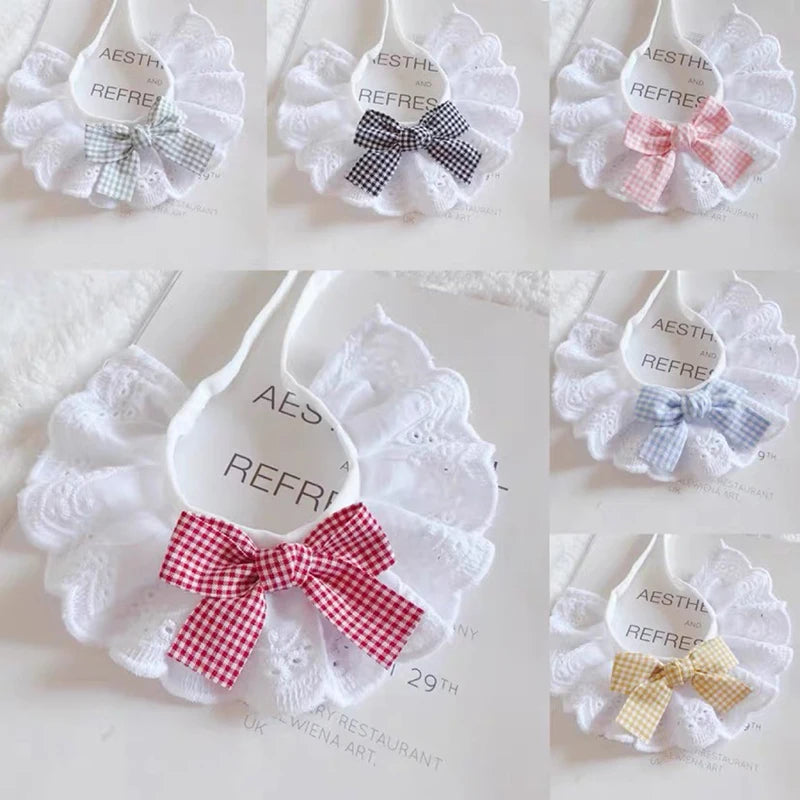 Cute Cat & Dog Bow Scarf – Soft Crochet Pet Neck Accessory Pet Bow Scarf Babs