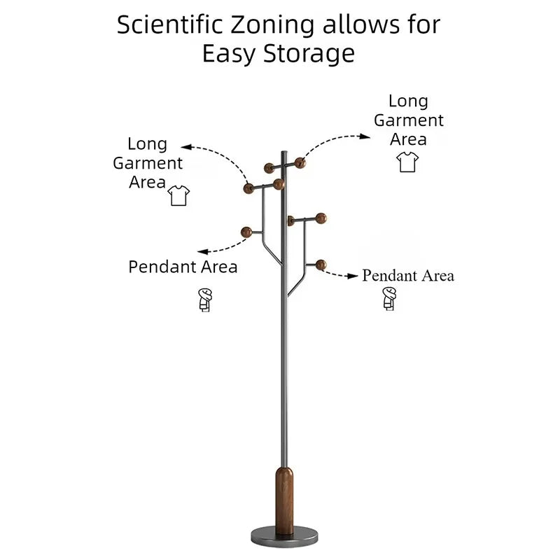 Stainless Steel Coat Rack – Modern Minimalist Floor Stand Floor Coat Stand Babs
