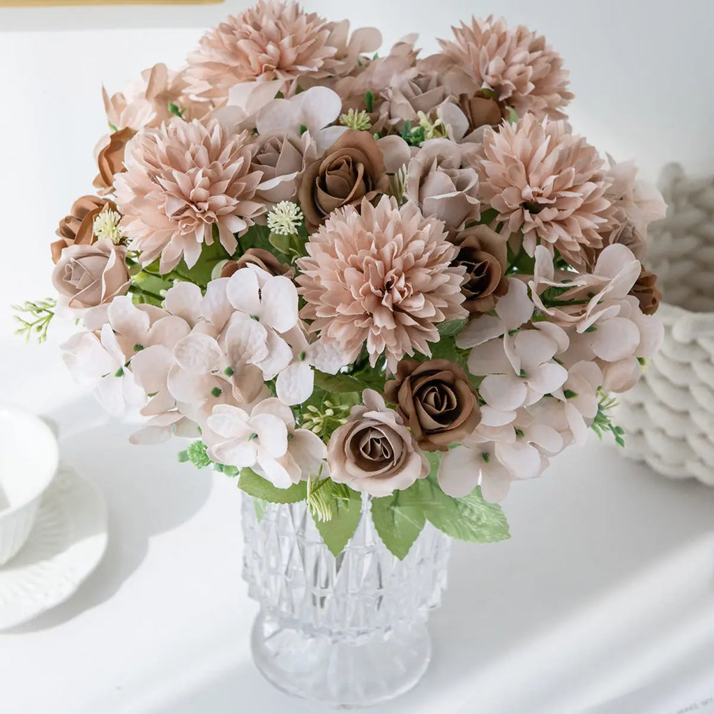 Artificial Silk Peony Flowers – Wedding & Home Décor Bouquet Artificial Silk Flowers Babs