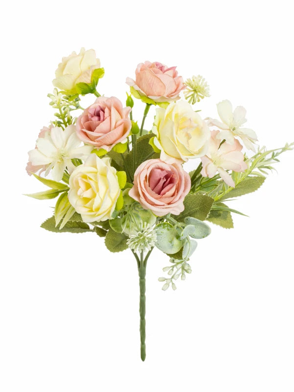 Artificial Silk Rose Bouquet – Wedding & Home Decor Artificial Flower Bouquet Babs PURPLE 1 PC