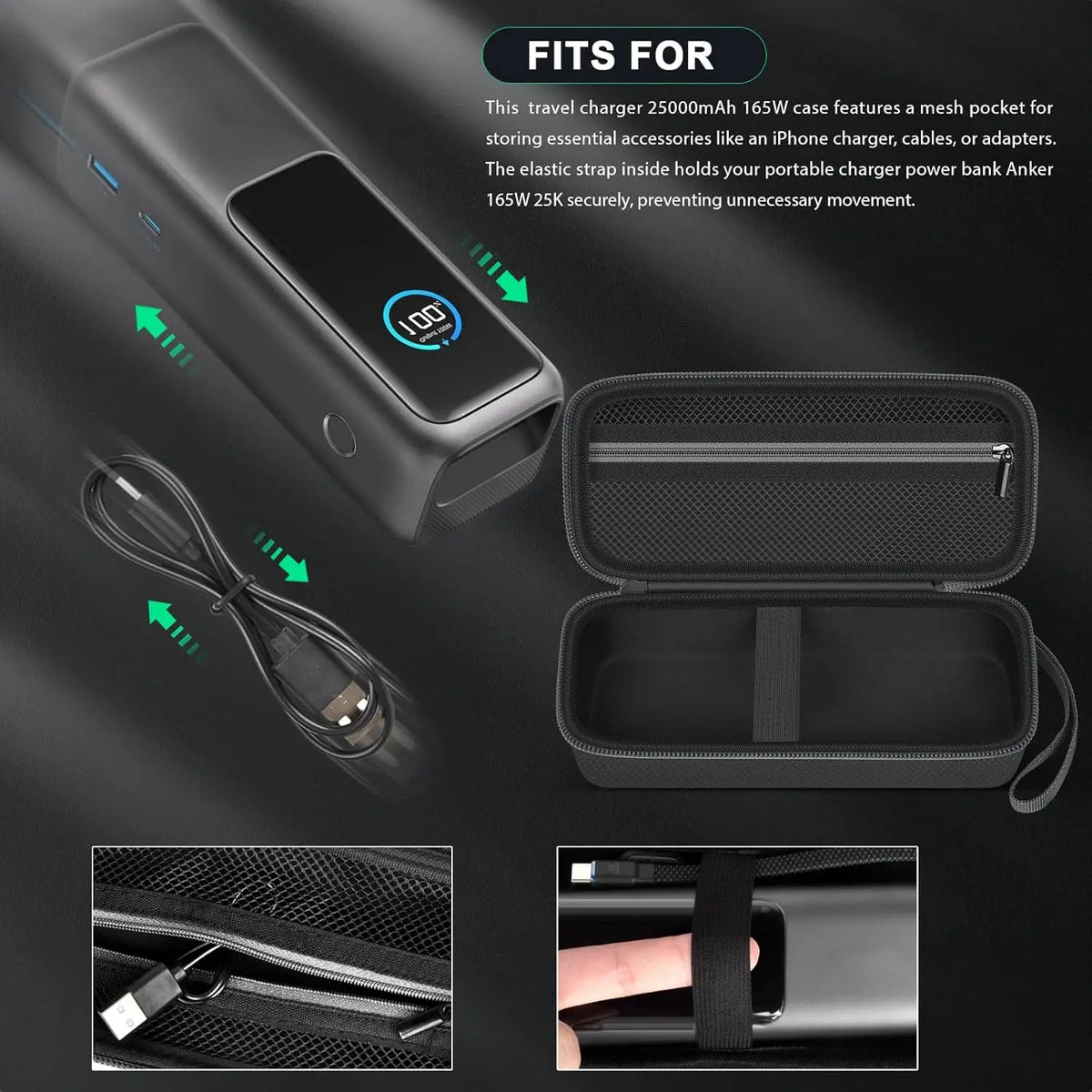 Paiyule Storage Case for Anker Prime & 737 Power Bank Power Bank Case Babs