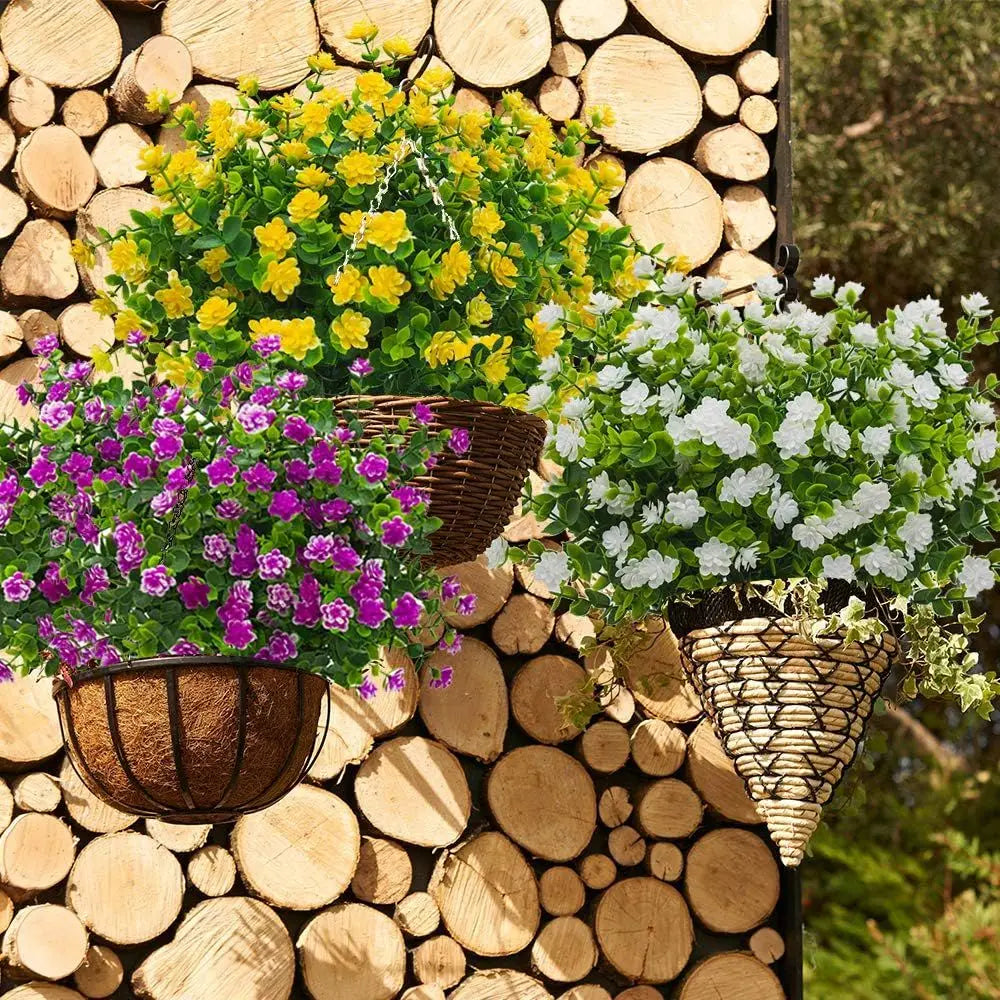 Artificial Eucalyptus & Baby's Breath Stems – 2/4 Pcs Set Artificial Flower Stems Babs