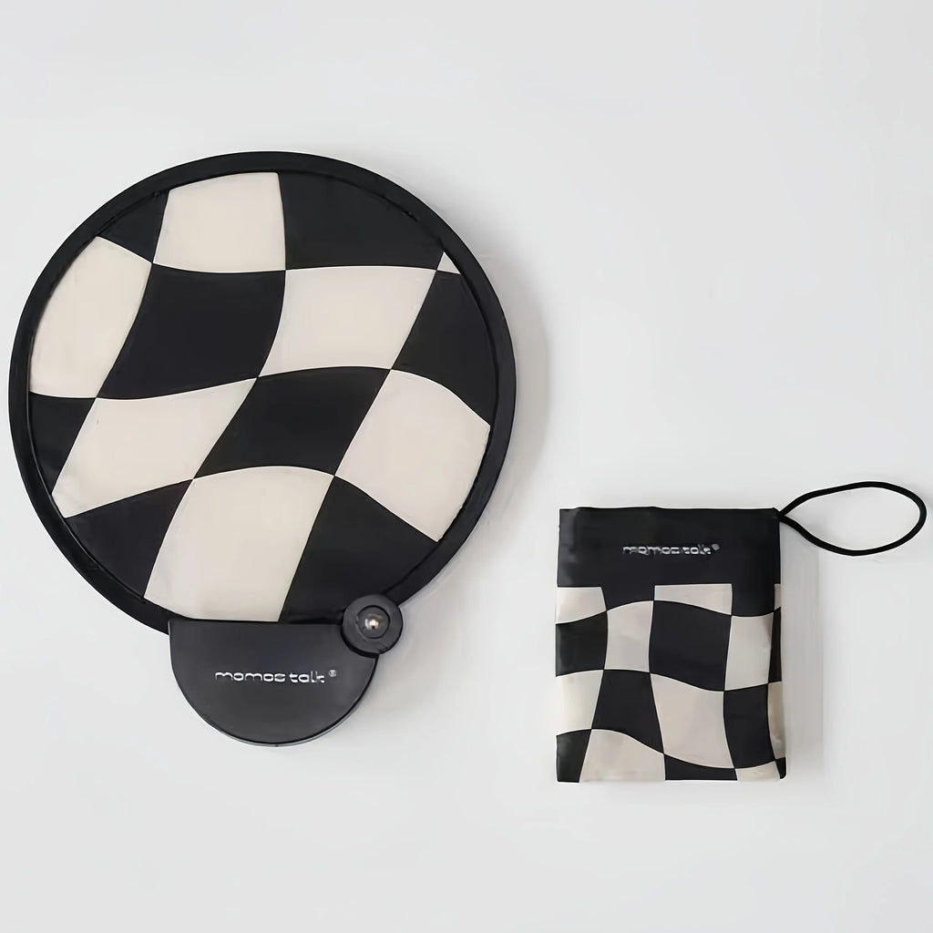 Portable Folding Hand Fan with Storage Bag | Summer Outdoor Folding Hand Fan Babs black
