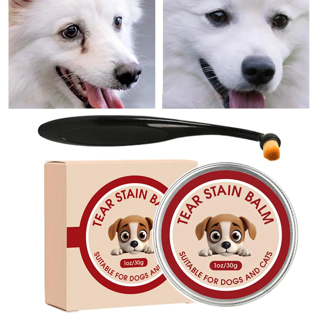 Dog Tear Stain Remover Balm 40g with Brush | Pet Eye Cleaner Pet Eye Cleaner Babs