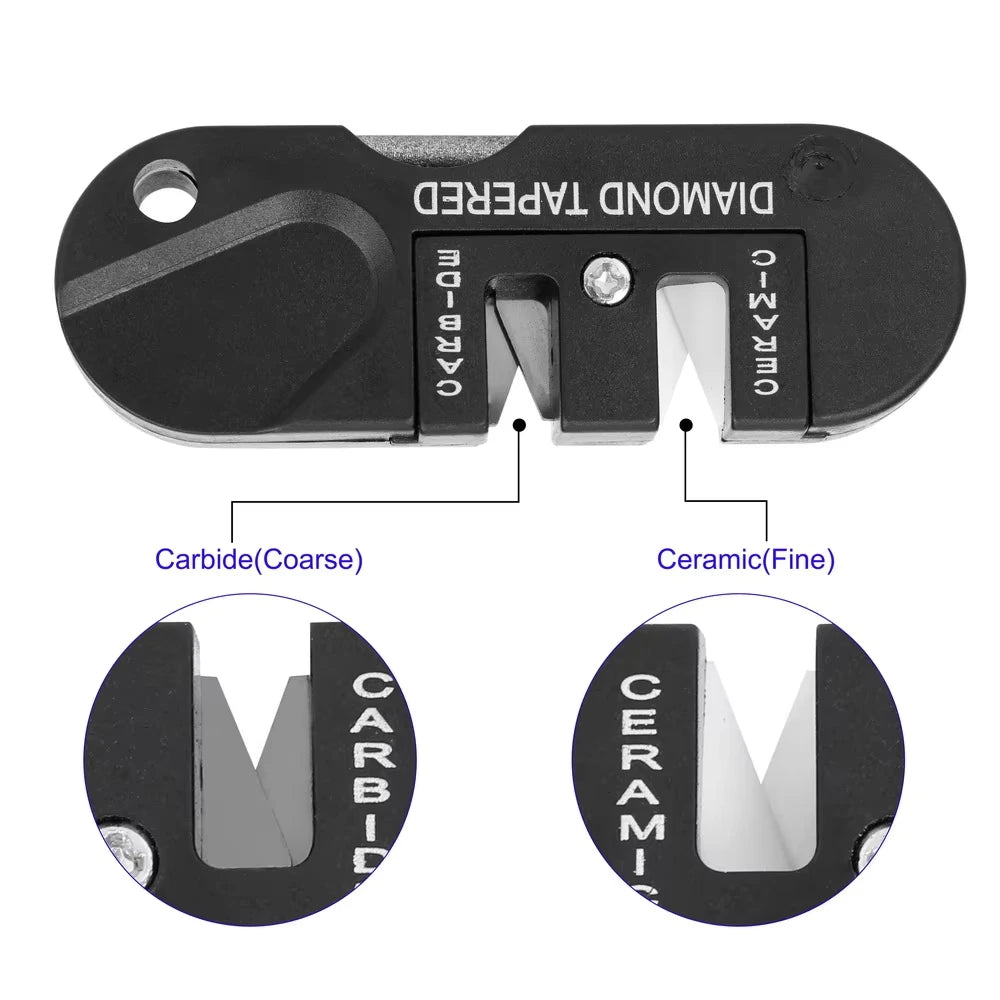 4-in-1 Portable Knife Sharpener – Tungsten, Ceramic & Diamond Knife Sharpener Babs