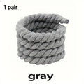 Handmade Braided Nylon Shoelaces – Durable Round Canvas Shoe Laces Braided Shoelaces Babs GRAY