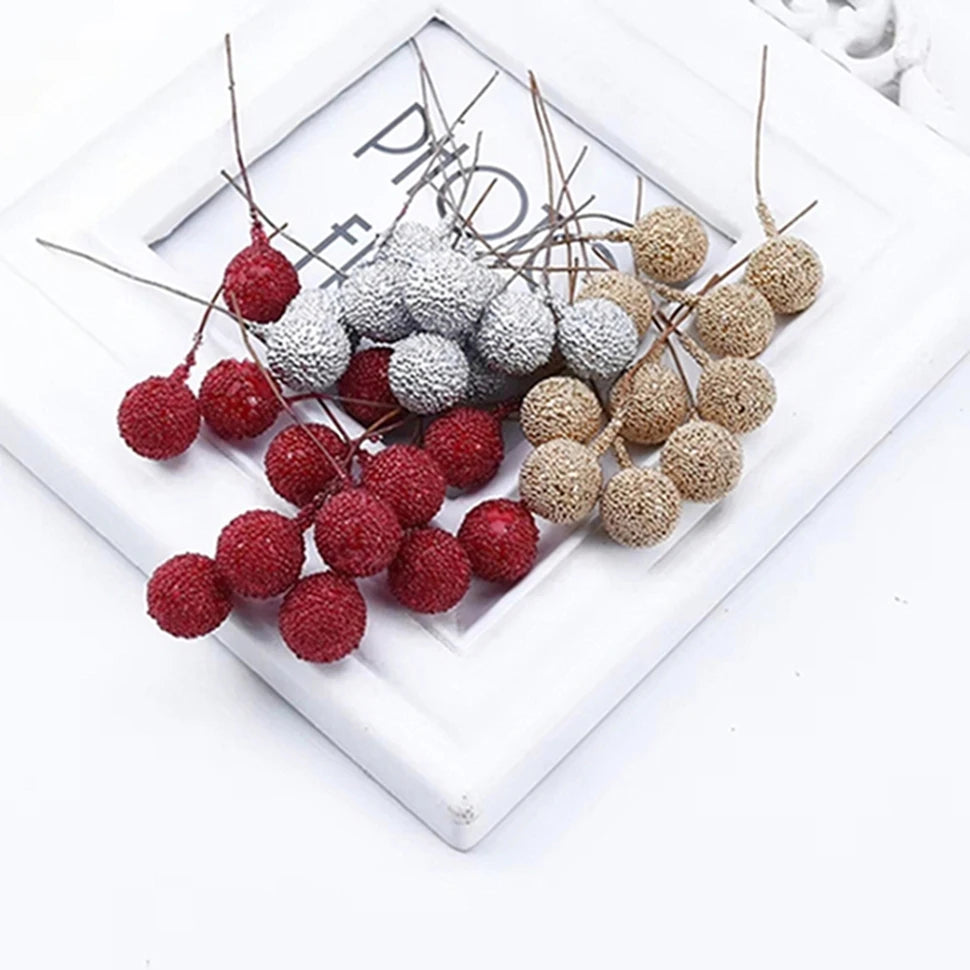 30/60Pcs Artificial Foam Cherry Stamens – Festive Home Décor Artificial Floral Decor Babs
