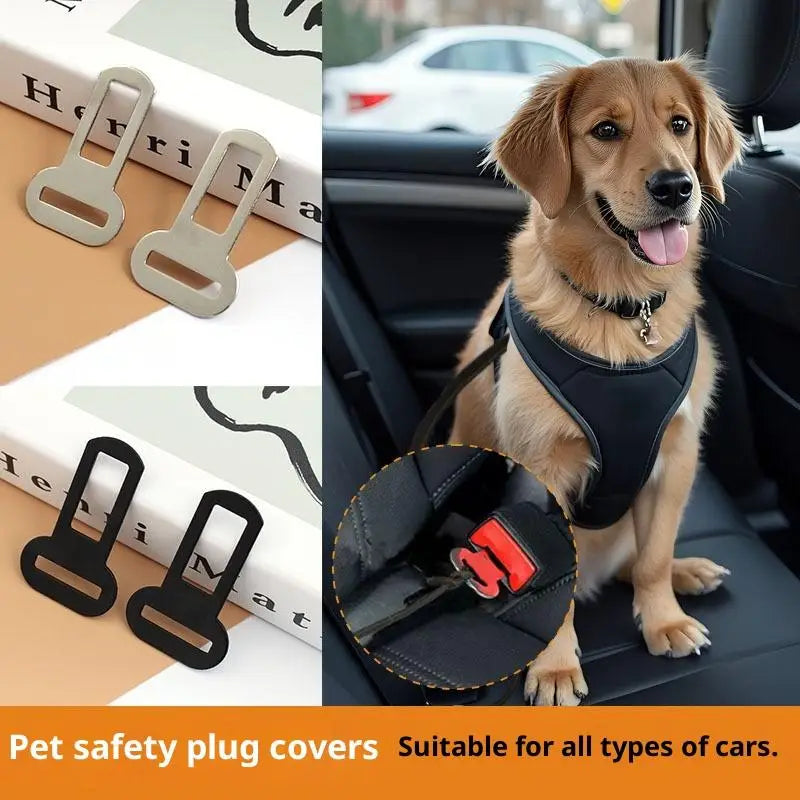 2-Pack Pet Seat Belt Clip & Buckle Lock for Dogs & Cats Pet Seat Belt Clip Babs