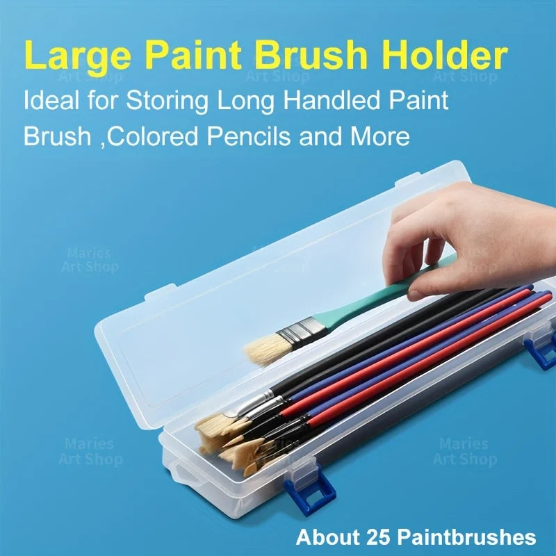 Large Translucent Brush & Pencil Storage Case | Art Organizer Art Supply Organizer Babs