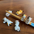 Set of 6 Ceramic Cat Utensil Rests – Chopstick & Spoon Holder Ceramic Utensil Rest Babs 6pcs