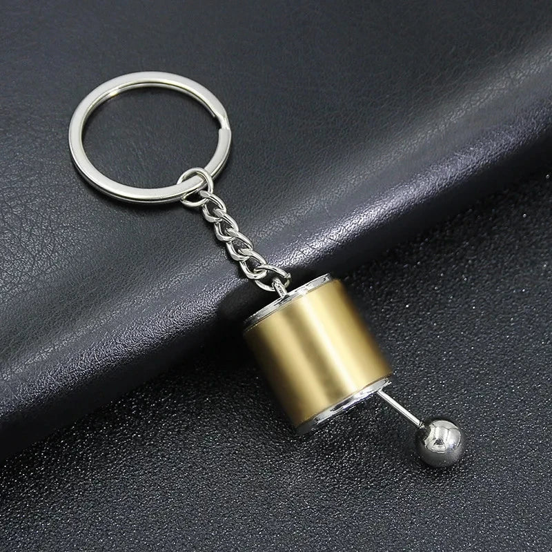 Mini Turbo Turbocharger Spinning Keychain – Car Key Ring Gift Turbo Keychain Babs Gold A