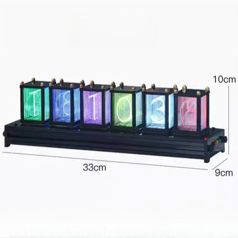 RGB Glow Tube Desk Clock – LED Color-Changing Digital Table Clock LED Desk Clock Babs