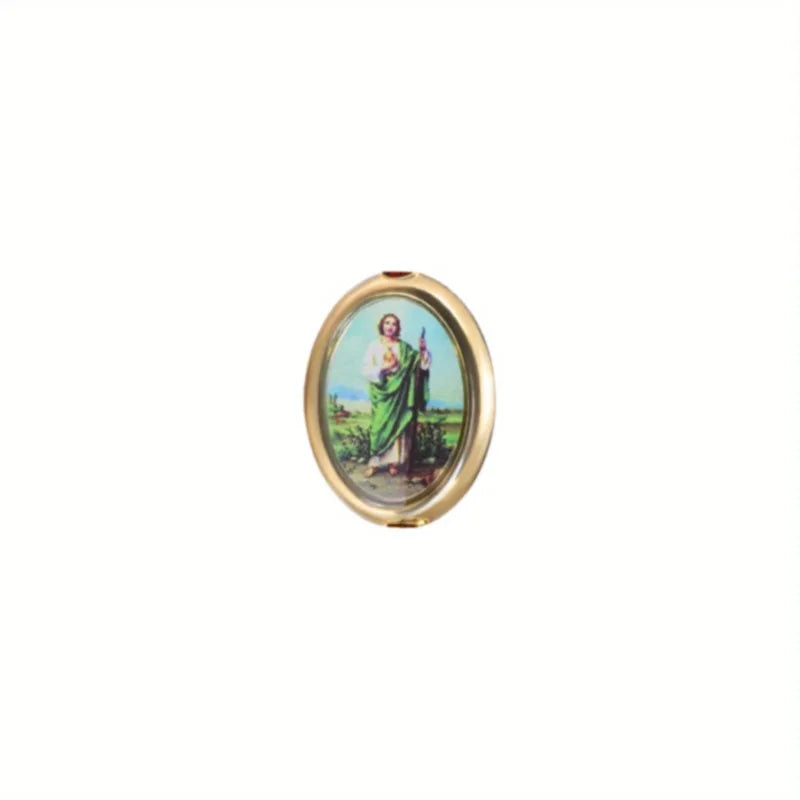 10pcs Catholic St. Jude & Our Lady Charms for DIY Rosary Jewelry Religious Jewelry Charms Babs elliptical 10pcs