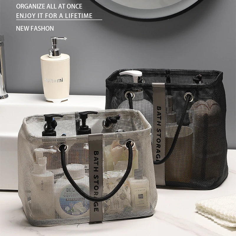 Mesh Shower Caddy Tote – Travel Toiletry & Makeup Organizer Toiletry Organizer Bag Babs