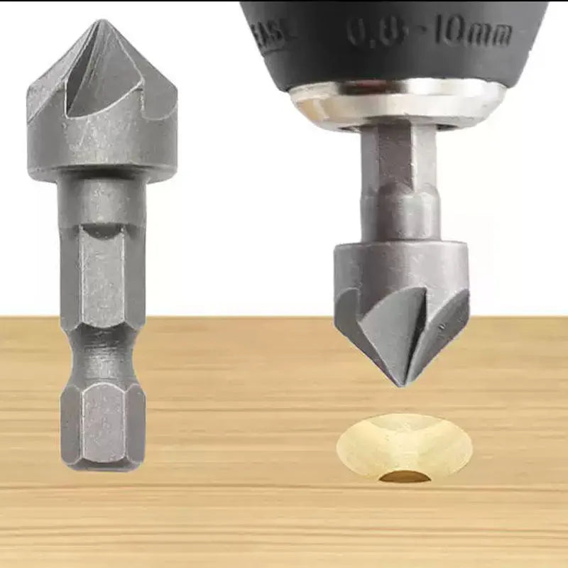6-Blade Hex Shank Countersink Drill Bit – Carbon Steel Wood Countersink Drill Bit Babs