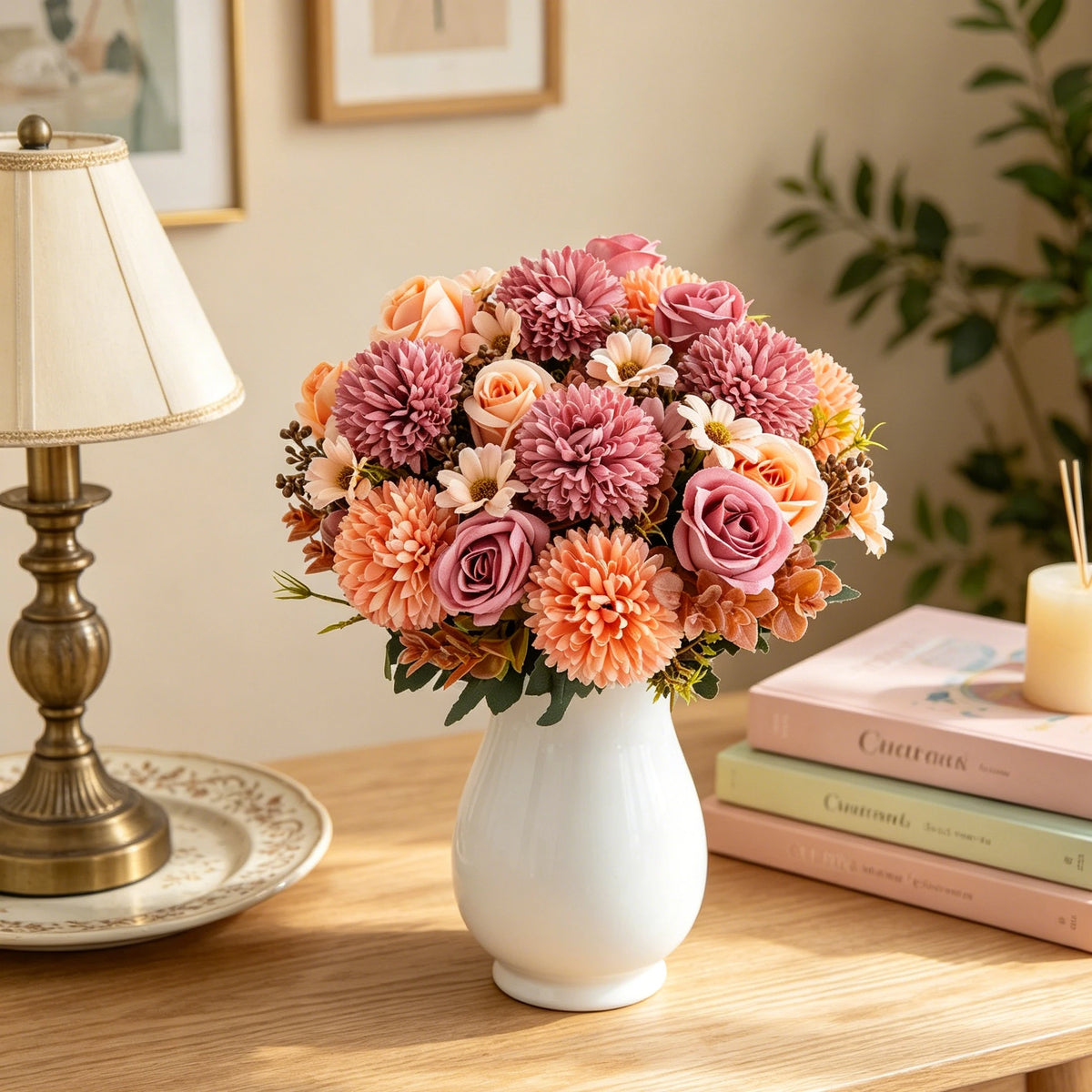 Artificial Silk Rose Bouquet for Wedding & Home Decor Artificial Silk Flowers Babs
