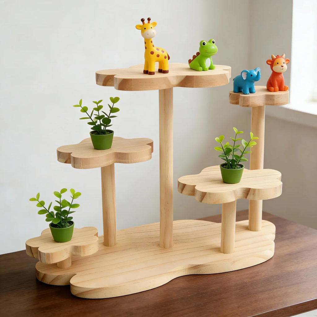 Wooden Tiered Display Stand – Cupcake, Perfume & Spice Rack Tiered Display Stand Babs