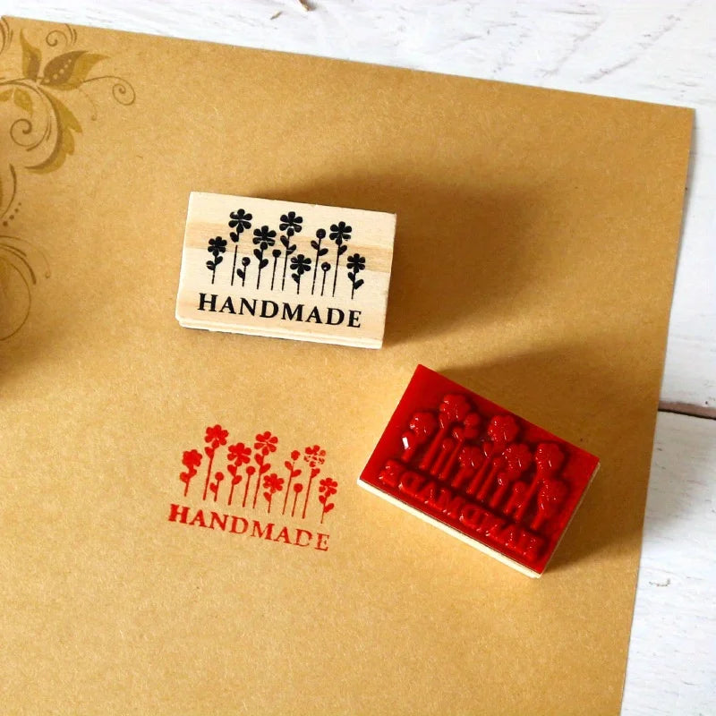 Vintage Square Wood Rubber Stamp – DIY Scrapbooking & Crafts Craft Rubber Stamp Babs