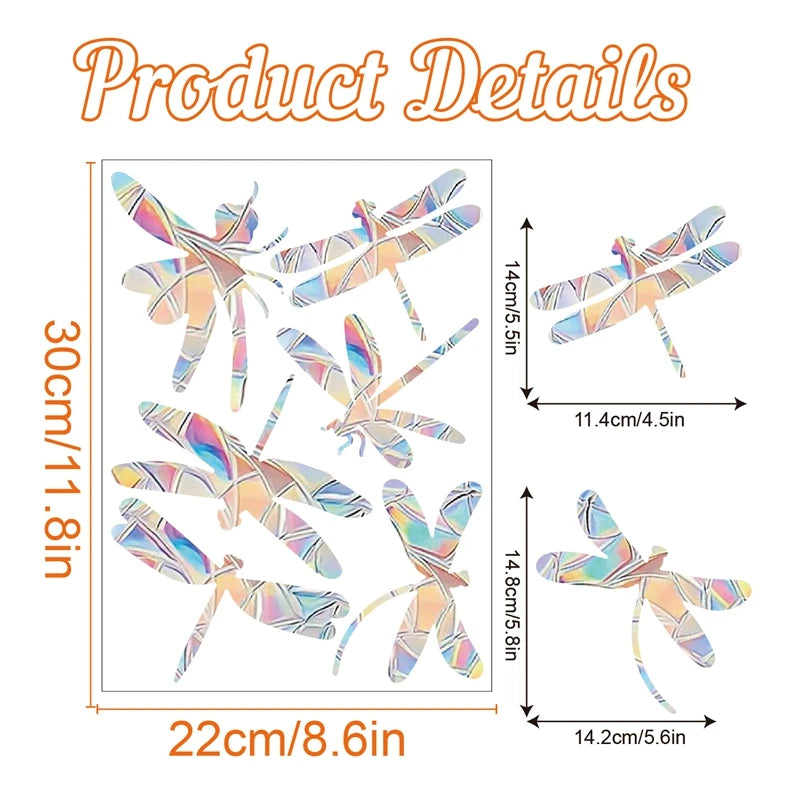 Butterfly Mushroom Sun Catcher Window Sticker | Rainbow Prism Window Sun Catcher Sticker Babs Dragonfly