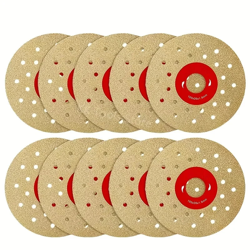100mm Double-Sided Diamond Grinding Disc – Brazed Saw Blade Diamond Grinding Disc Babs 10Pcs