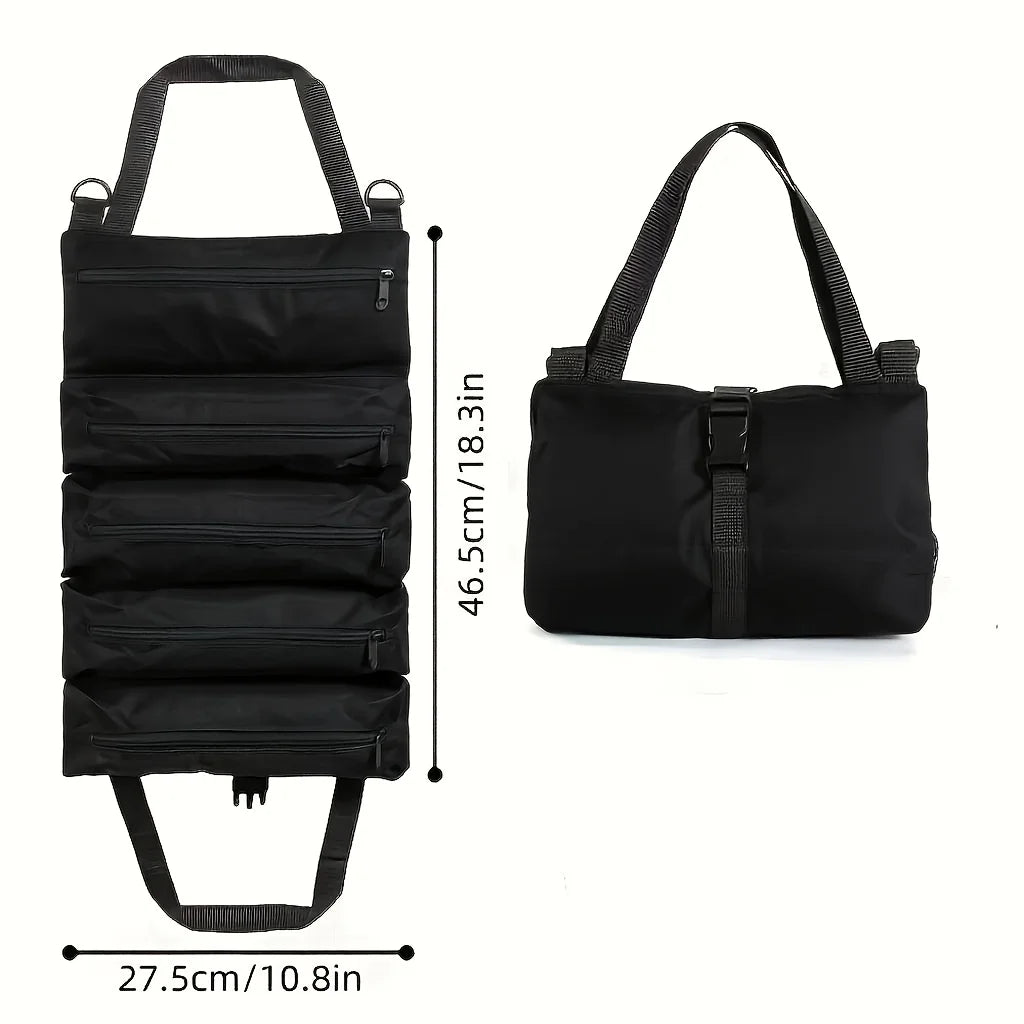 Roll Up Tool Bag | Multi-Pocket Organizer & Shoulder Strap Roll Up Tool Bag Babs