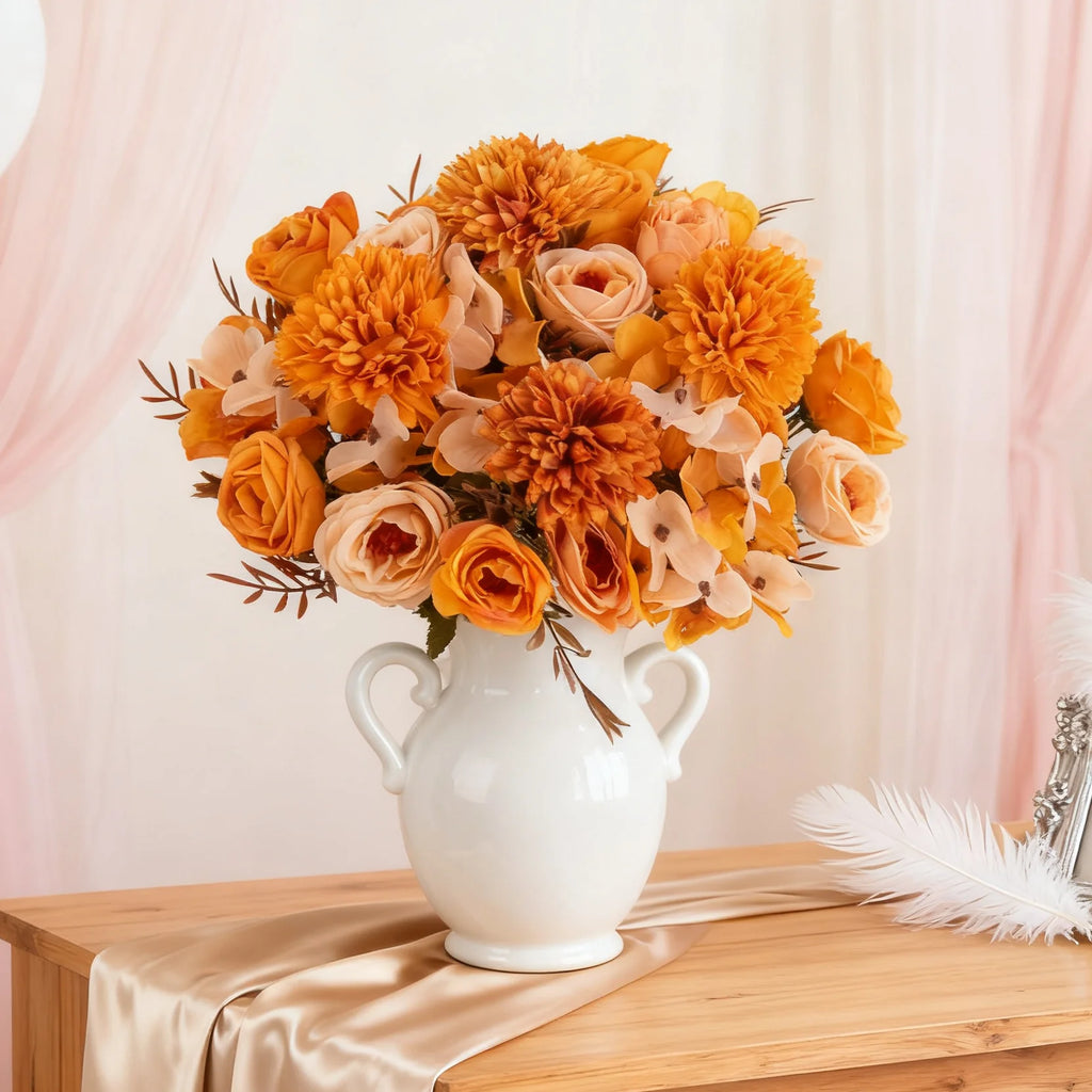 Artificial Silk Rose Bouquet for Wedding, Home & DIY Décor Artificial Flower Bouquet Babs