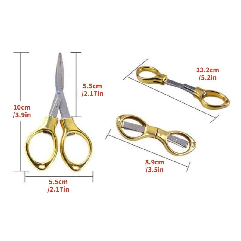 Mini Folding Stainless Steel Scissors Keychain – Travel & Camping Folding Scissors Babs