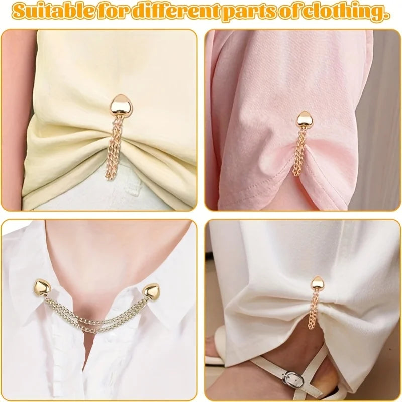 4pcs Magnetic Clothing Clips – T-Shirt Hem Cincher Set Clothing Style Clip Babs