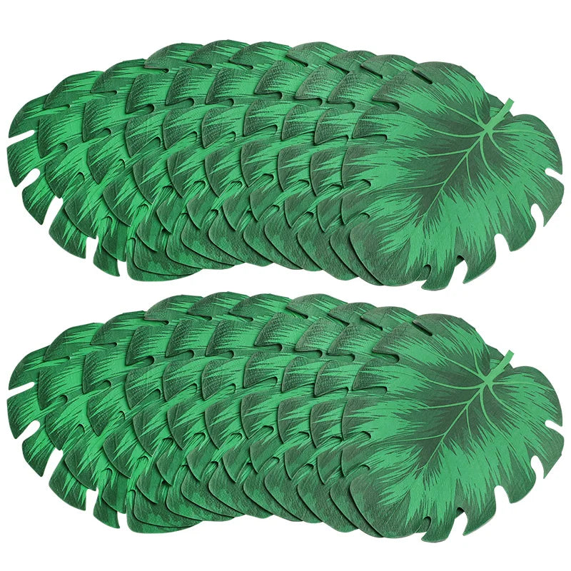 20-Pack Palm Leaf Paper Napkins | Hawaiian Luau Party Decor Party Paper Napkins Babs