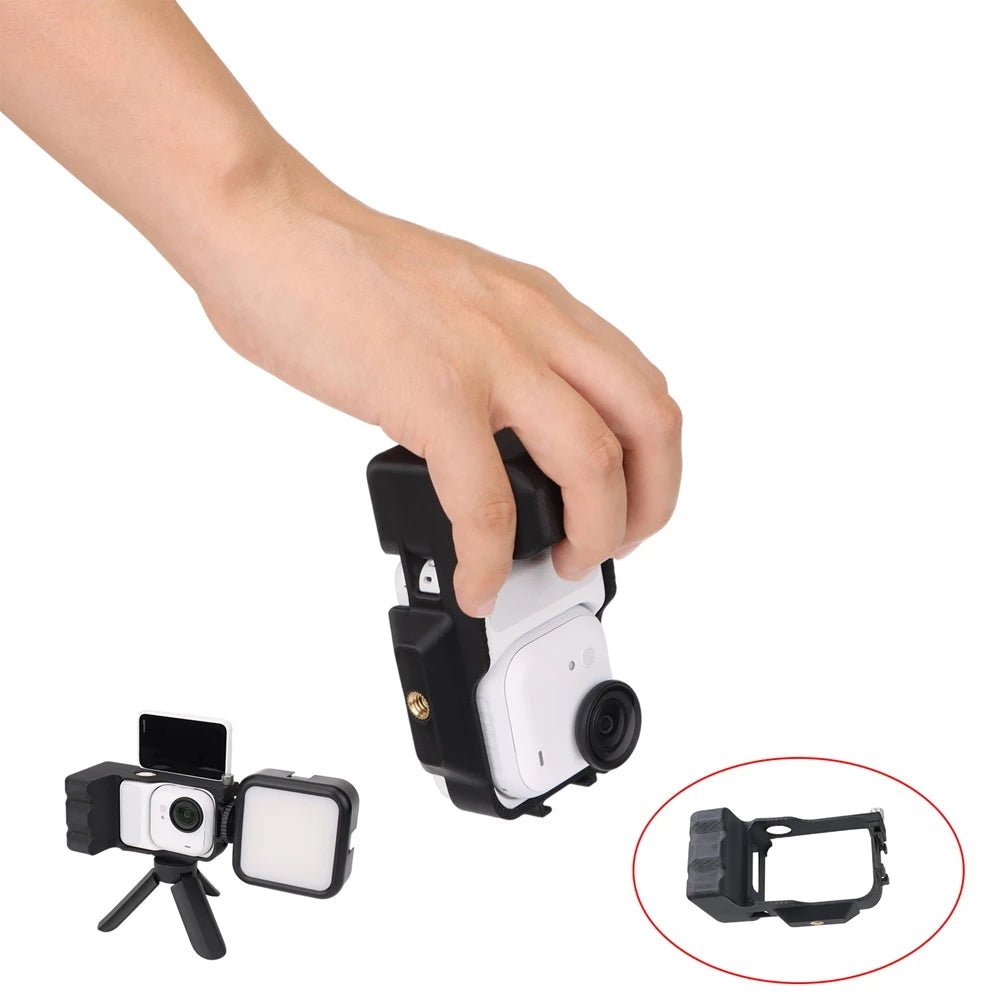 Insta360 GO Ultra Camera Cage Grip & Quick Release Mount Camera Cage Grip Babs Black