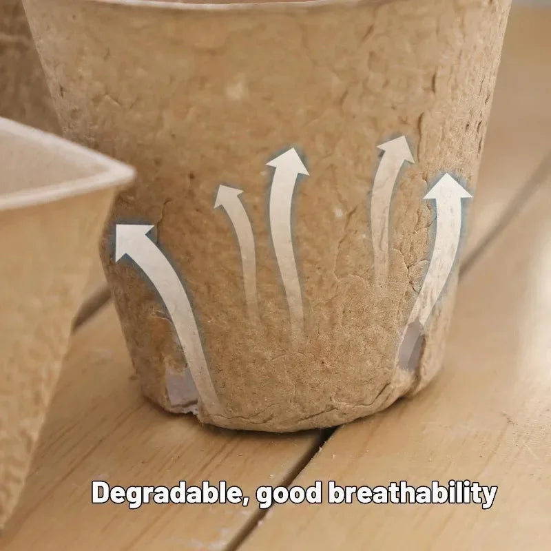 Biodegradable Peat Seed Starter Pots with Drainage | 20/40 Pack Seed Starter Pots Babs