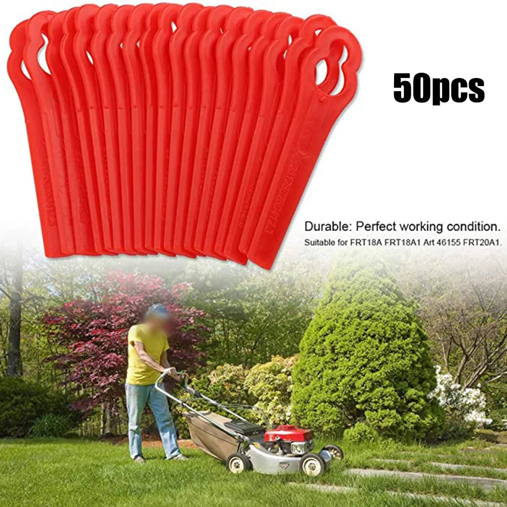 50Pcs Plastic Grass Trimmer Blades for KULLER & OZITO Mowers Trimmer Replacement Blades Babs