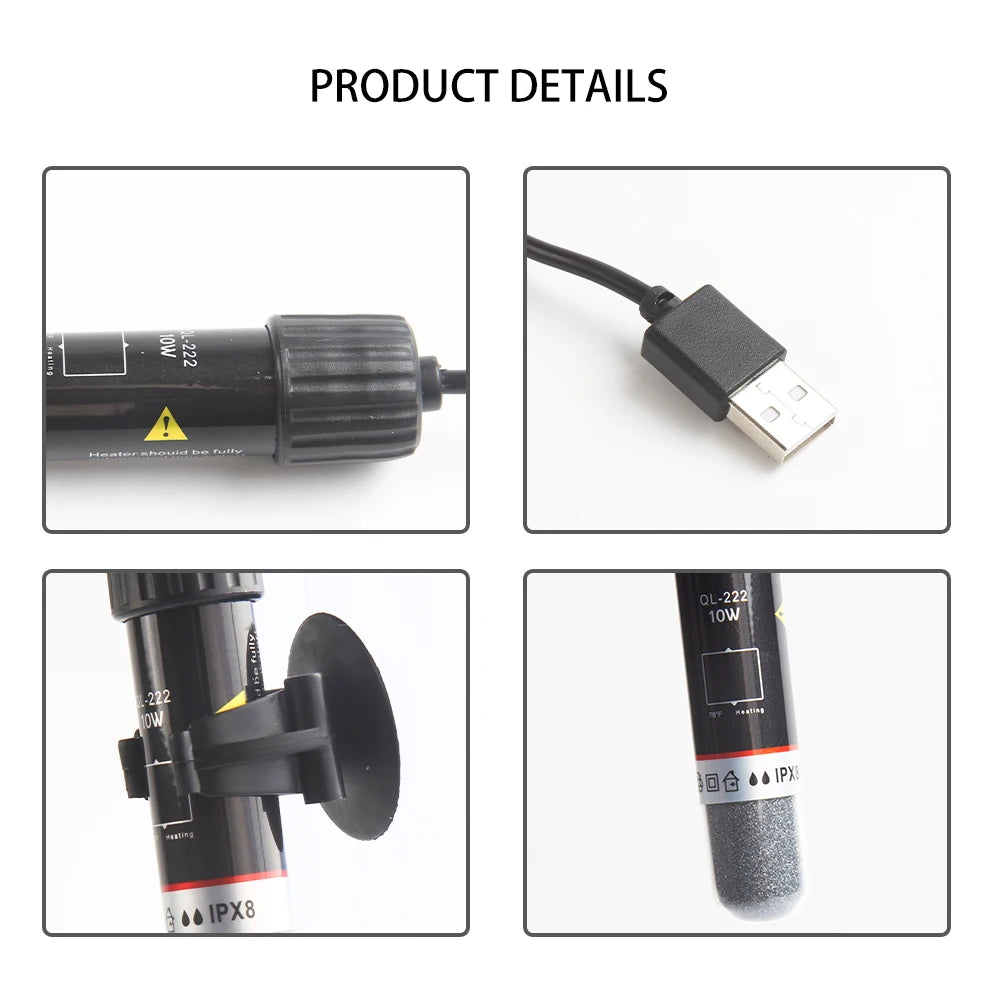 USB Mini Aquarium Heater 26°C Submersible Fish Tank Heater Aquarium Heater Babs